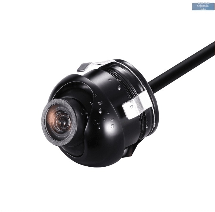 Auto kamera za vožnju unatrag, 360° pogled, podesiva, otvor za montažu 18,5 mm, prednji i bočni pogled, za praćenje mrtvih kutova