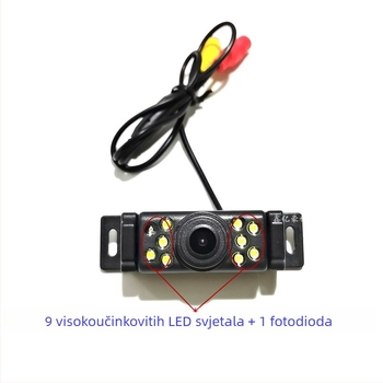 Kamera za okvir registarske pločice XYH-3098, 12V, 170° podesivi kut, 720x540 rezolucija, CVBS video izlaz