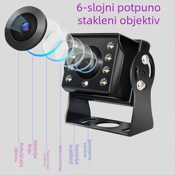 Kamera za vožnju unatrag za kamion i autobus, 12–24 V, HD slika, LED noćni vid, vodootporna