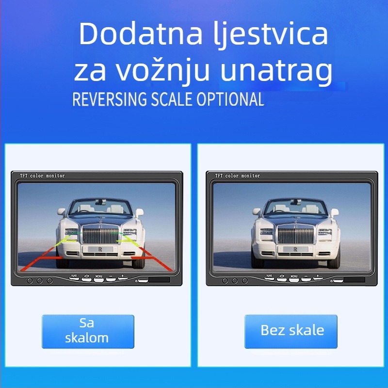 Kamera za vožnju unatrag za kamion i autobus, 12–24 V, HD slika, LED noćni vid, vodootporna