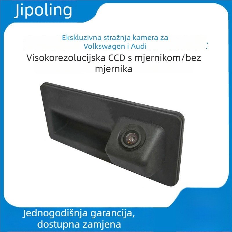 Kamera ručice vrata za stražnji pregled – kompatibilno s Volkswagen/Skoda/Audi, 12V, 170° podesivi kut, 720x576 rezolucija, AV izlaz, slika u zrcalu
