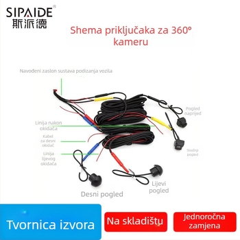360° panoramska kamera automobila s 3D HD noćnim vidom, video 720P/1080P AHD, SPD-180
