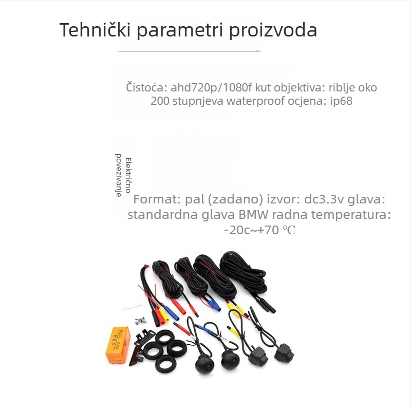 360° panoramska kamera automobila s 3D HD noćnim vidom, video 720P/1080P AHD, SPD-180