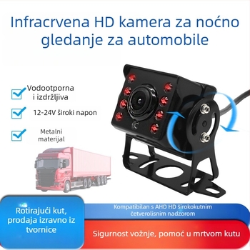 Četverokanalna kamera za montiranje u kamione — 1920x1080 HD, AHD signal, 180° kut gledanja, 12V napajanje, 3W
