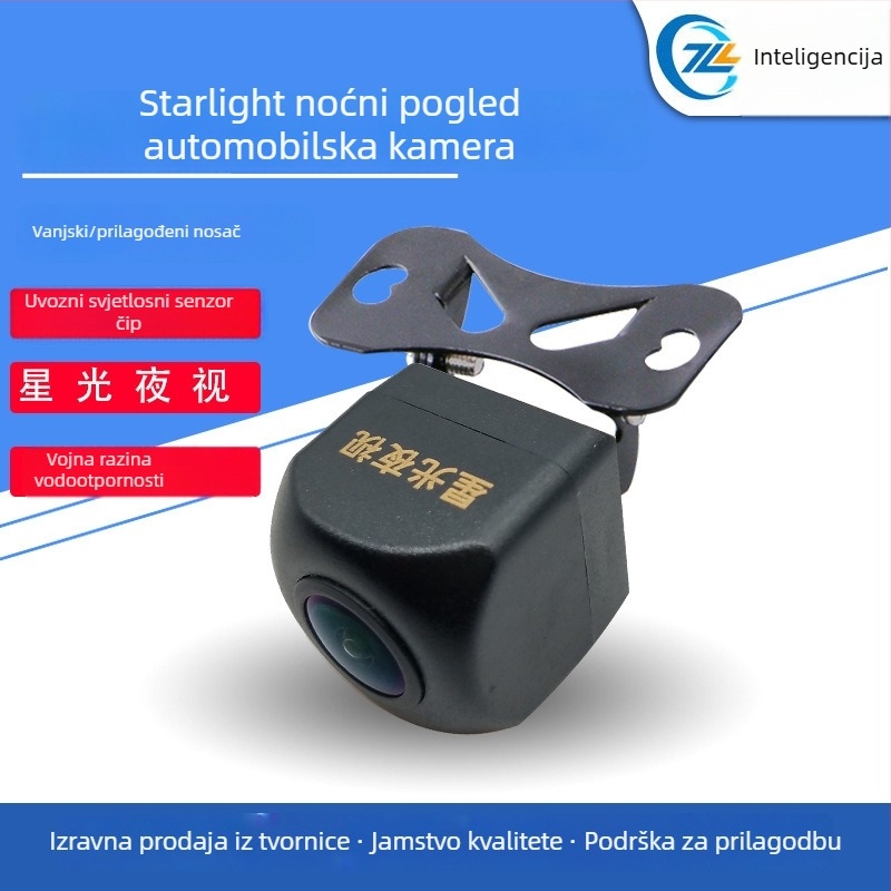 Zadnja kamera za parkiranje s fisheye lećom i zvjezdanim noćnim vidom, 1080P, 170° kut gledanja, 12V napajanje, AV izlaz