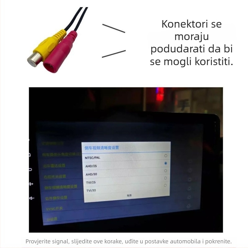 Desna kamera za mrtve kutove s bežičnim sustavom stražnjeg pogleda za vozila