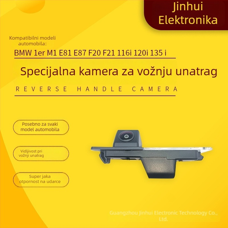 Kamera za vožnju unatrag za BMW 1er M1 E81 E87 F20 F21 116i 120i 135i, model jh-8885, 720p, 170° kut, AV signal