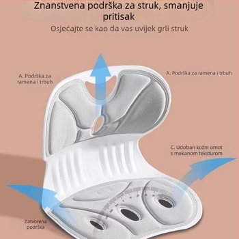 Ergonomska lumbalna podrška za sjedenje – PP materijal, minimalistički stil, za ured, jesen 2025