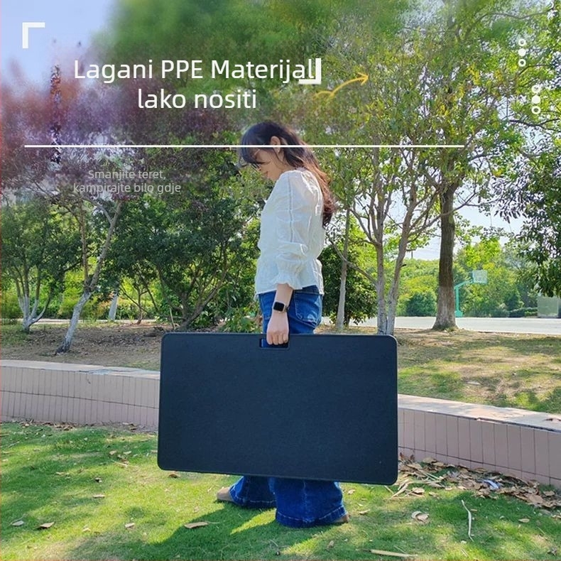 Tesla Model Y stražnji prtljažnik – prijenosni sklopivi stol, plastični materijal, ugradnja klikom