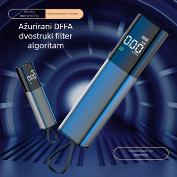 Prijenosni tester alkohola, visokoprecizan, za kućnu upotrebu, oksidirana aluminijska zlitina + PC + TPE kuka