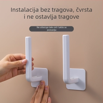 L-oblik kuka sa ljepilom, bez bušenja, plastična, za odjeću i kuhinju, snažna prianjanja, bez tragova, višestruka namjena