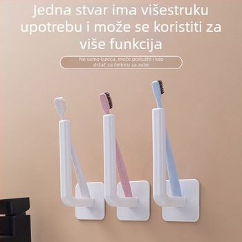 L-oblik kuka sa ljepilom, bez bušenja, plastična, za odjeću i kuhinju, snažna prianjanja, bez tragova, višestruka namjena