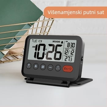 Nova višenamjenska prijenosna sklopiva budilnica za putovanja s kreativnim poklopcem, pogodna za djecu i sobu učenika