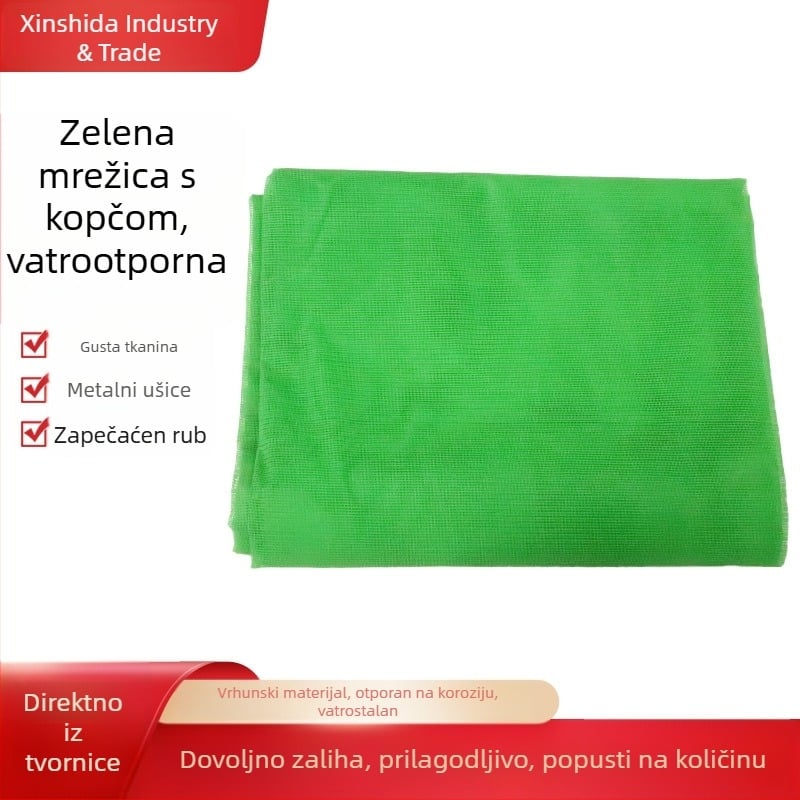Zelena protupožarna zaštitna mreža za gradilišta od PVC-a