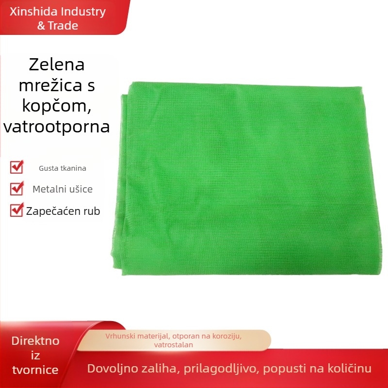 Zelena protupožarna zaštitna mreža za gradilišta od PVC-a