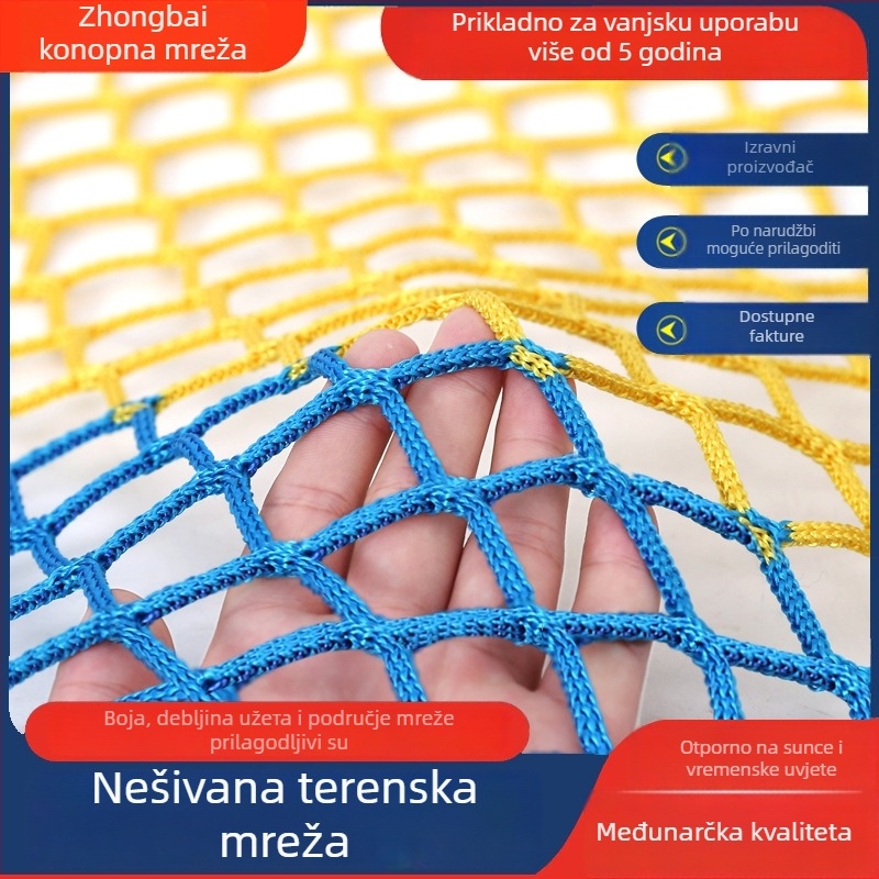 Mreža bez čvorova za ograde stadiona i dvorana za trening — izolacijska zaštitna mreža protiv penjanja