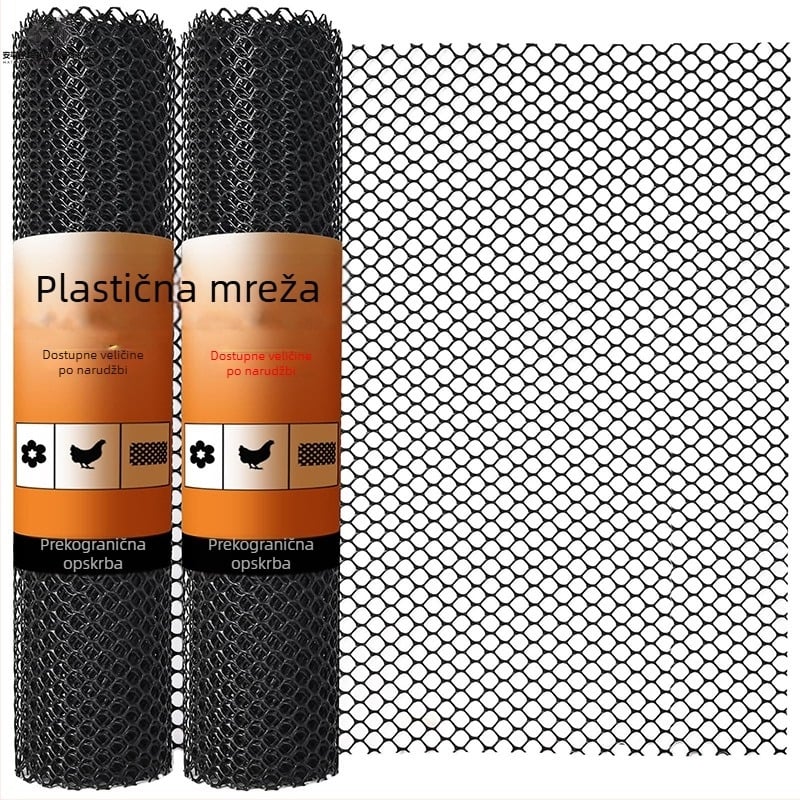 Crna zaštitna mreža za prozore i balkon, protiv krađe i pada, plastična mreža