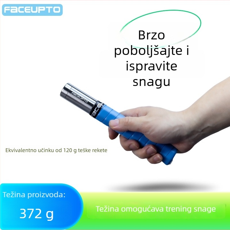 Trening alat za badminton — nehrđajući čelik, Faceupto, podesiva snaga, prilagodljiv, pogodan za badminton i tenis