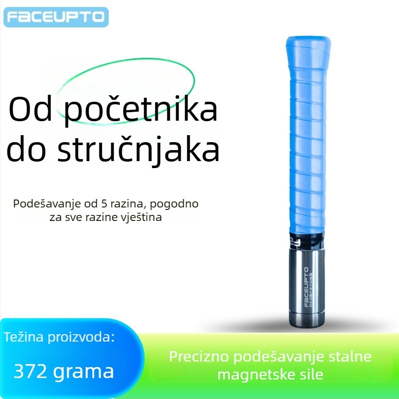 Trening alat za badminton — nehrđajući čelik, Faceupto, podesiva snaga, prilagodljiv, pogodan za badminton i tenis