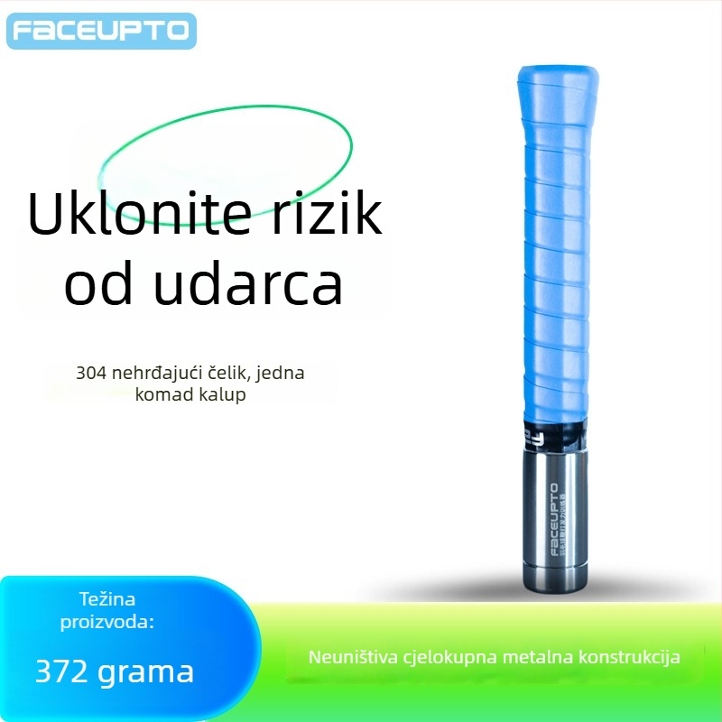 Trening alat za badminton — nehrđajući čelik, Faceupto, podesiva snaga, prilagodljiv, pogodan za badminton i tenis