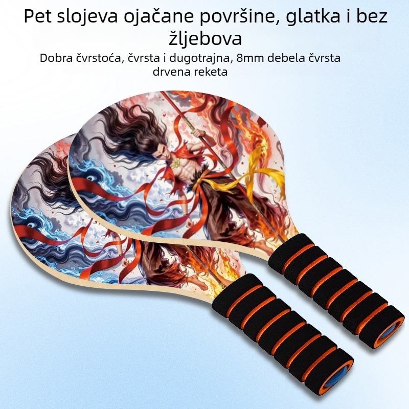 Set reketa za badminton s lopticama – Materijal: svila cvijeta, Težina: Drugo, Marke: Drugo
