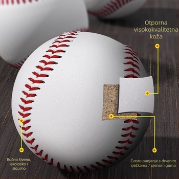 Softball ručno šiven PU materijal, bez logotipa, za pripremu ispita
