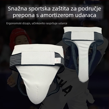 Kožni štitnik za prepona za borilačke sportove — univerzalni, prozračni, pogodan za Taekwondo i Sanda, kombinirana sportska zaštita