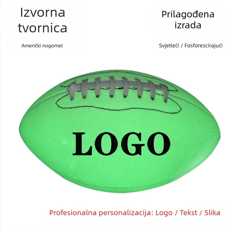 Rugby lopta — PU/PVC materijal, šivanje strojem, svjetleća reflektirajuća površina, prilagođeni logotip