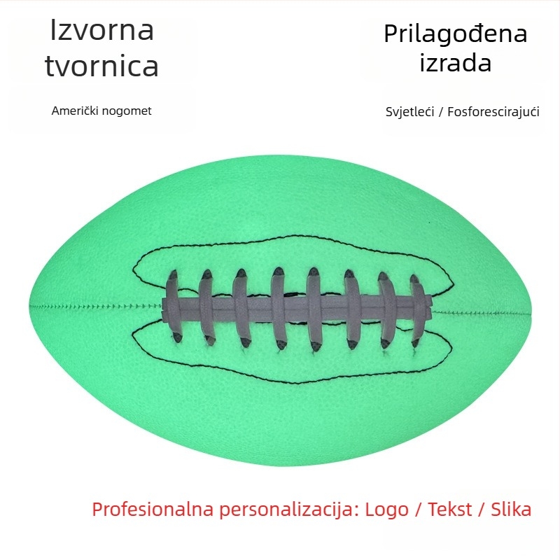 Rugby lopta — PU/PVC materijal, šivanje strojem, svjetleća reflektirajuća površina, prilagođeni logotip