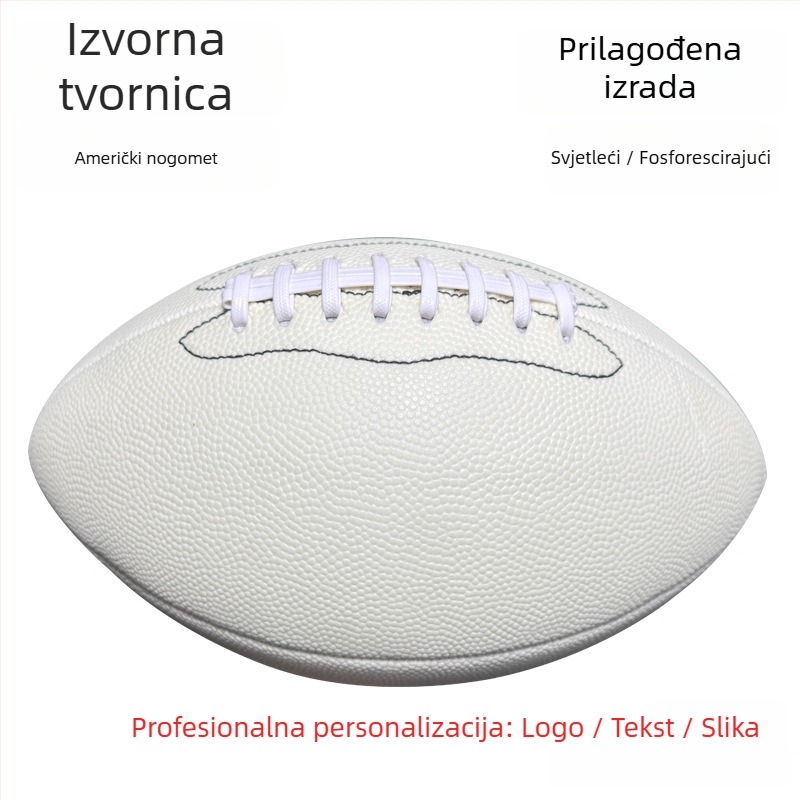 Rugby lopta — PU/PVC materijal, šivanje strojem, svjetleća reflektirajuća površina, prilagođeni logotip
