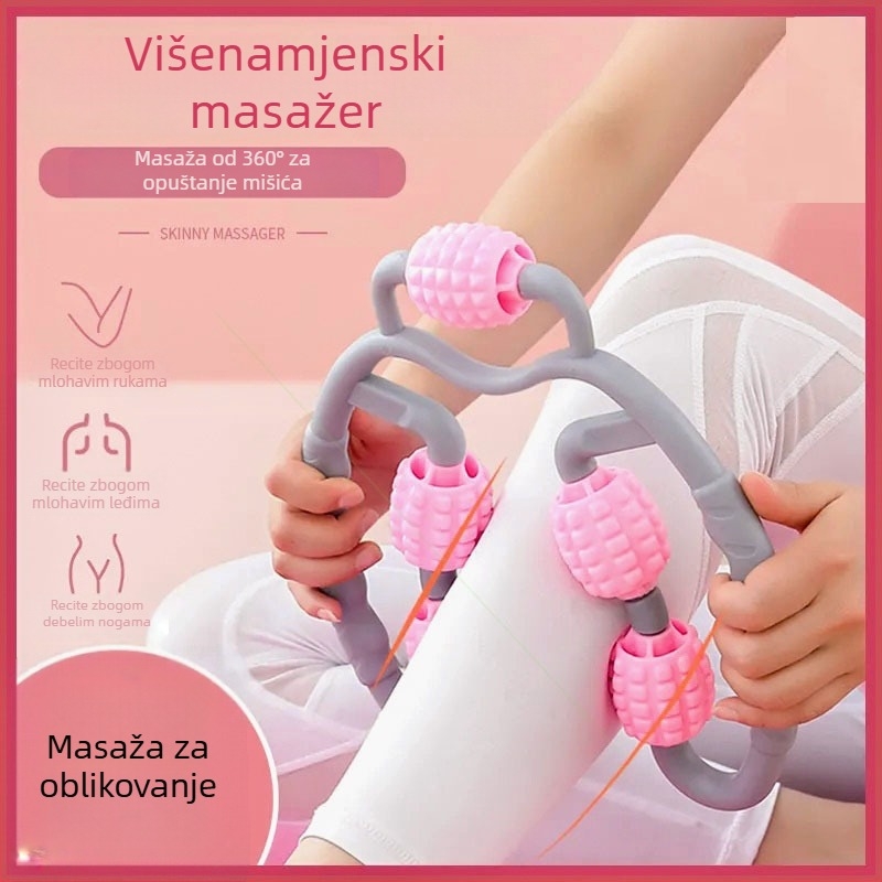 Petokružni masažer za noge, ručni kružni penasti valjak za opuštanje mišića i oblikovanje nog, za fitness i yogu