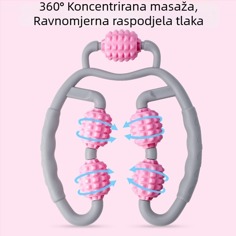 Petokružni masažer za noge, ručni kružni penasti valjak za opuštanje mišića i oblikovanje nog, za fitness i yogu