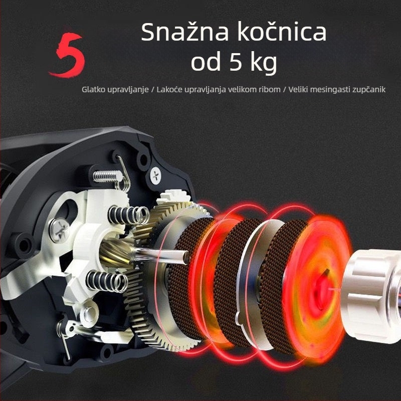 Happy Fishing Song američkog stila spining kolut za duga bacanja, konstrukcija od karbonskih vlakana i metala, lijeva ili desna ručica