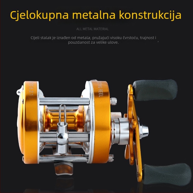 Bubanj ribolovna mašina - metalno tijelo, centrifugalna kočnica, morski ribolov, branda Soren, pakiranje 100 kom., Proizvedeno u Kini