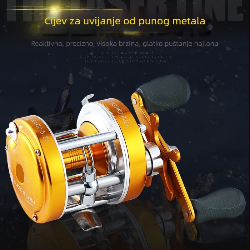 Bubanj ribolovna mašina - metalno tijelo, centrifugalna kočnica, morski ribolov, branda Soren, pakiranje 100 kom., Proizvedeno u Kini