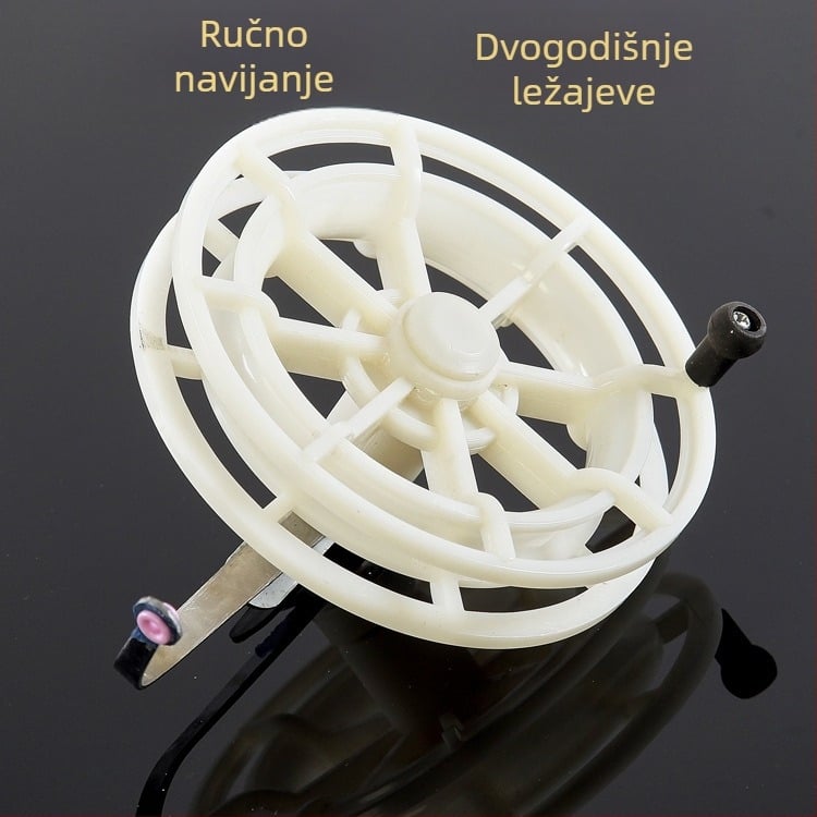 Bagua kotač s ručnim diskom, plastična konstrukcija, dvostruki ležajevi, pribor za ribolovnu mašinu