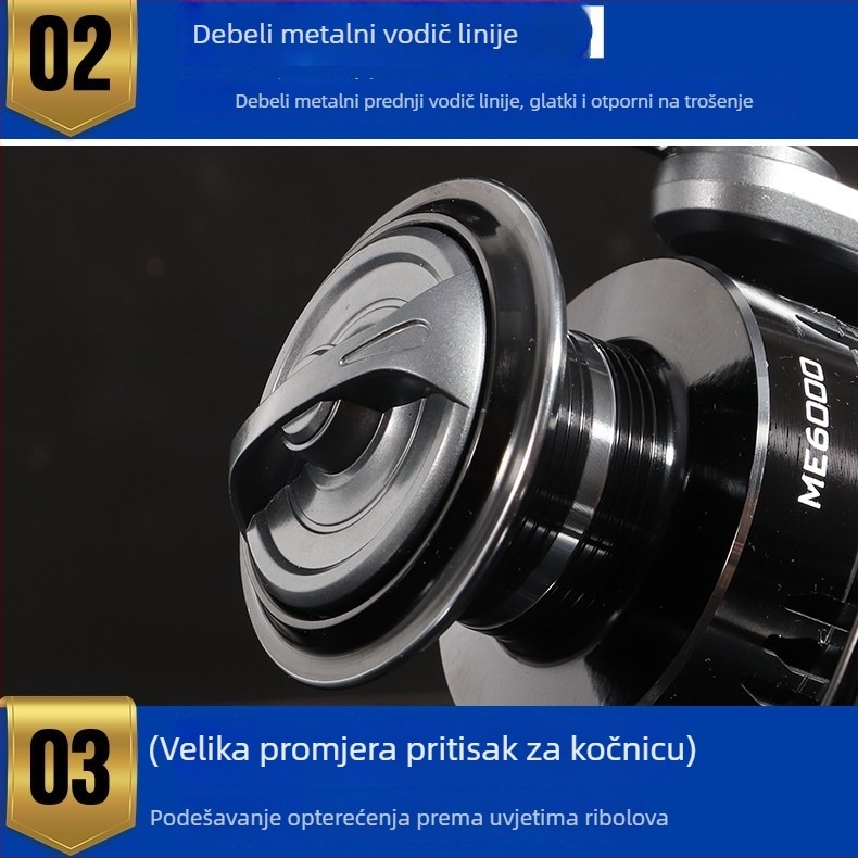 Jianing spining kolut za ribolov, metalno-najlonska plastična konstrukcija, kategorija: kolut za ribolov