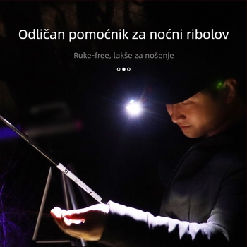Ruigu čelna lampa za ribolov – LED, ABS kućište, 1200 mAh baterija, 3.7V, punjiva, domet do 50 m