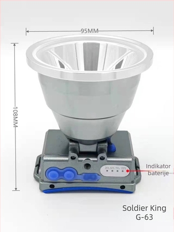 LED čelna lampica s punjenjem – King of Soldiers (LED; punjenje; King of Soldiers)
