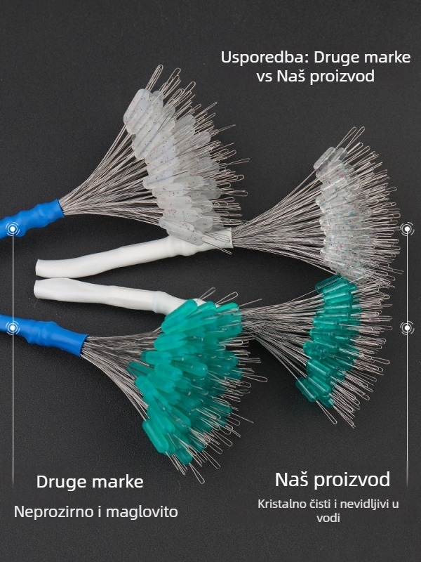 Space Bean skup mamaca – anti-zamotavanje, silikon, mat finiš, 100 komada