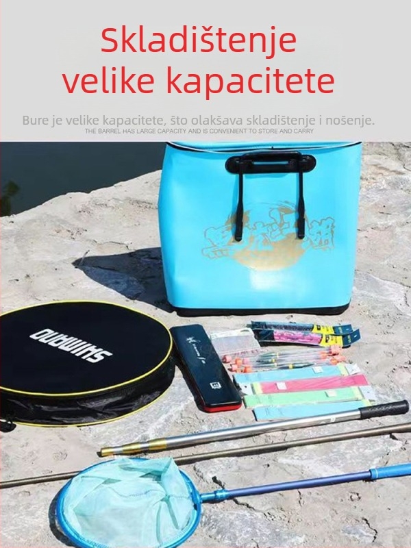Prijenosna EVA sklopiva kanta za ribolov za žive ribe (Marka: Iwapu; Materijal: Konsultacije korisničke službe)