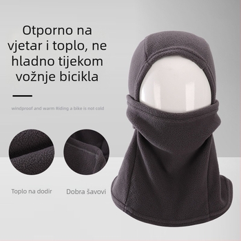 Maska za biciklizam s flecom, otporna na vjetar i termička zaštita lica i vrata, integrirani topli dizajn
