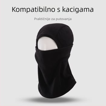 Maska za biciklizam s flecom, otporna na vjetar i termička zaštita lica i vrata, integrirani topli dizajn
