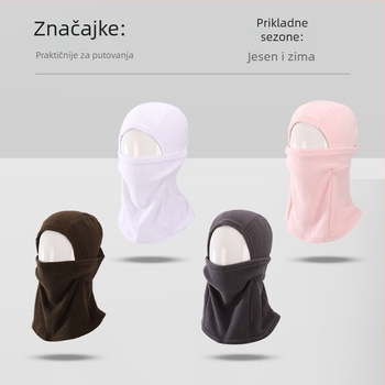 Maska za biciklizam s flecom, otporna na vjetar i termička zaštita lica i vrata, integrirani topli dizajn