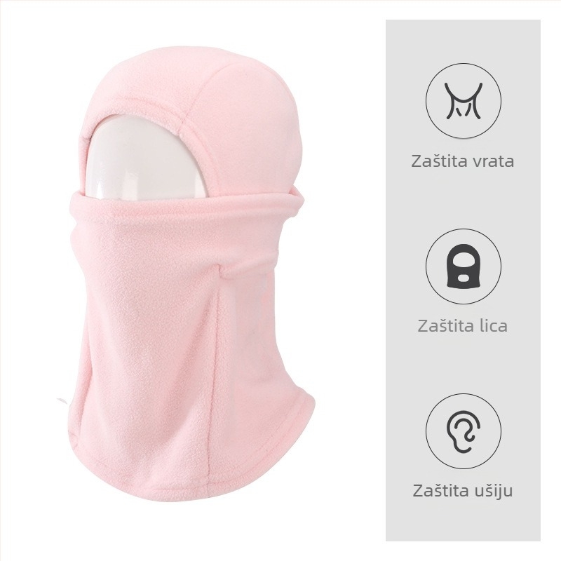 Maska za biciklizam s flecom, otporna na vjetar i termička zaštita lica i vrata, integrirani topli dizajn
