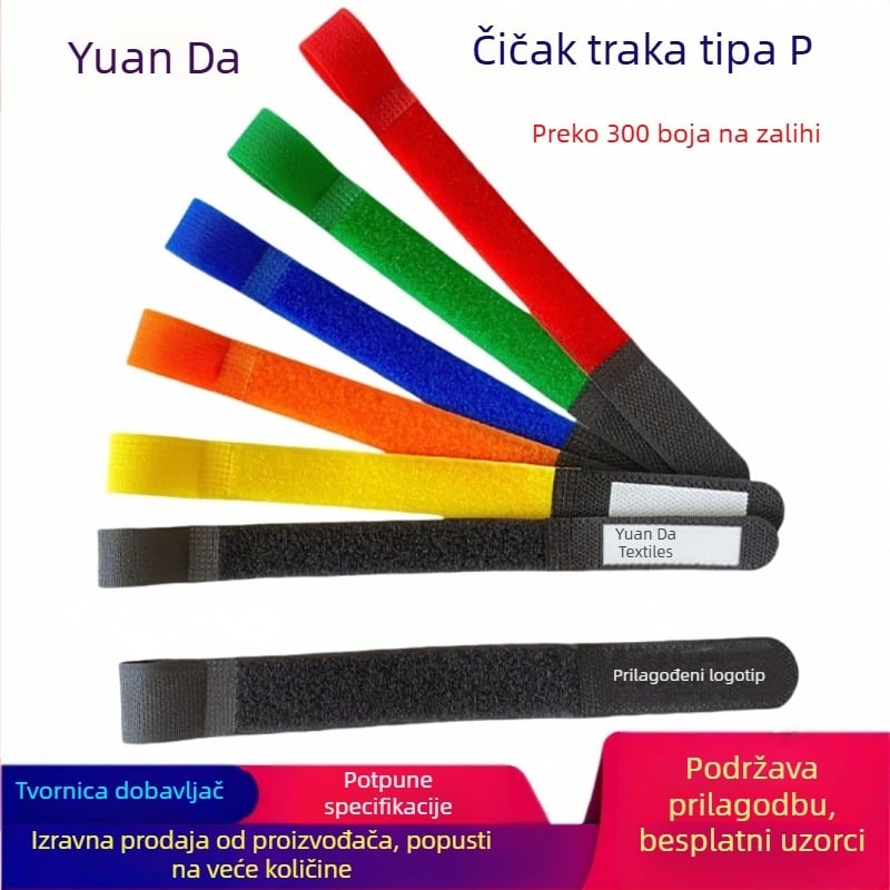P-tip Velcro traka za podatkovne kablove – organizator i protuklizno učvršćivanje