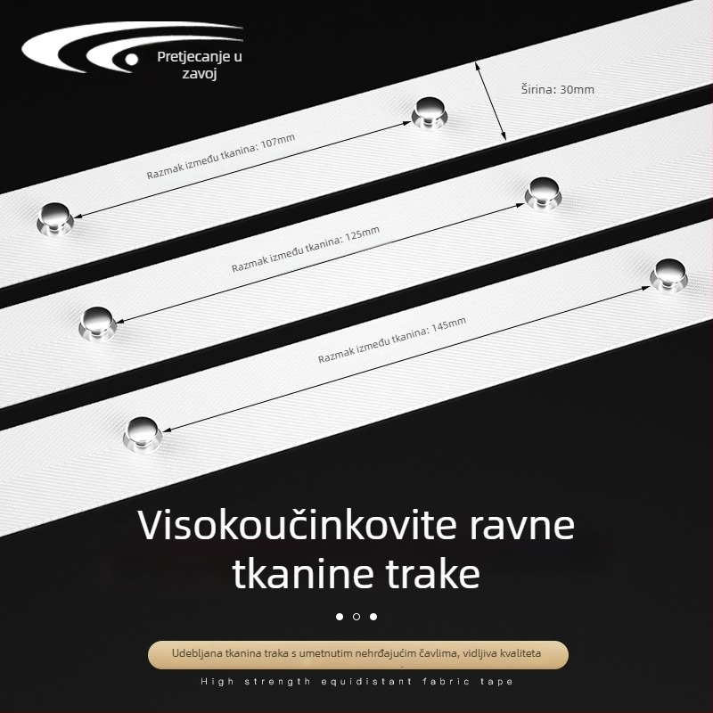 Tiha tračnica za zavjese od aluminijske legure, S-oblik vala vode, model S290, tip 1001, moderan minimalistički stil