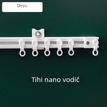 Deyu nano perforirana zavjesna šina — tiho klizanje, plastični materijal, moderni stil, bočni montaža za kutni prozor