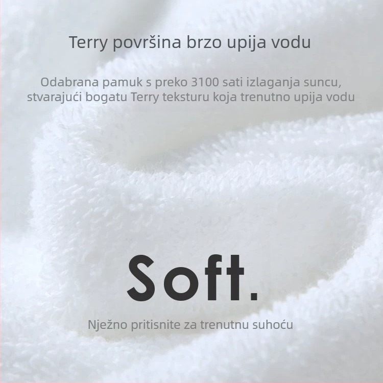 Hotelski ručnik za kupanje od pamuka, 150 g, Ply pređa, 16 niti, upijanje 0–5 s