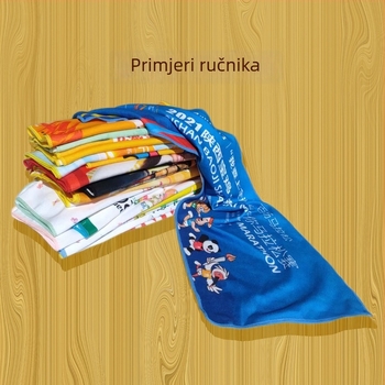 Mikrovlaknasti sportski ručnik s tiskanim logom, 120D pređa, težina 200–300 g, postupak otiskivanja